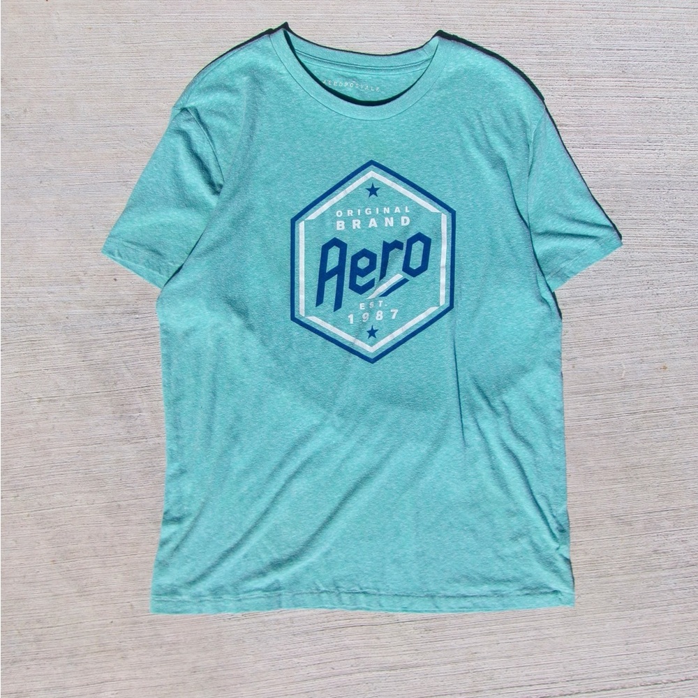 Aeropostale Teal Aero T-shirt